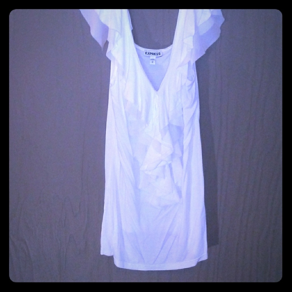 Express V-Neck White sleevless top